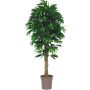 Artificial mango tree MIMITICO, natural stems, green, crossdoor, 5ft/150cm - Made in Italy