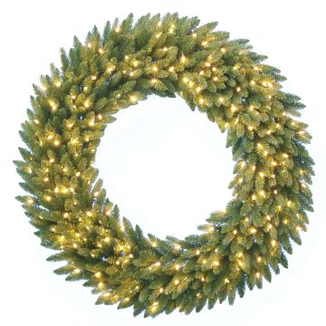AMARILLO artificial fir wreath, green, with LEDs, Ø60cm AMARILLO artificial fir wreath, green, with LEDs, Ø60cm