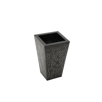 Zinc pot PILAR, black, 7.5"x7.5"x12"/19x19x31cm Zinc pot PILAR, black, 7.5"x7.5"x12"/19x19x31cm