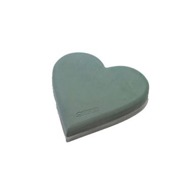 OASIS® Wet florist sponge Heart, wedding decoration, ECObase rigid foam bottom, green, 12"x11"x1.8"/30x29x4,5cm