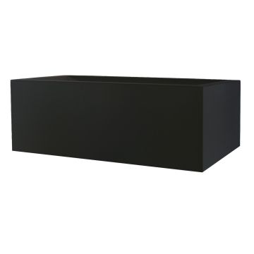 NALTIS rectangular plastic planter, black, 100 x 40 x 41 cm