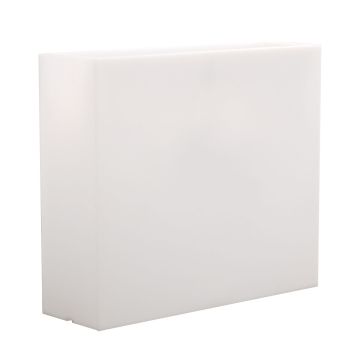 ERVOK plastic plant pot, LEDs, white, 80 x 25 x 70 cm