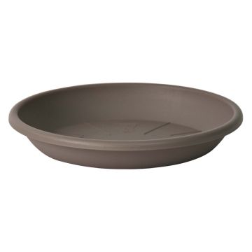 Round flower pot coaster VENERA made of recycled plastic, with holes, taupe, 2"/5cm, Ø13"/32cm Round flower pot coaster VENERA made of recycled plastic, with holes, taupe, 2"/5cm, Ø13"/32cm