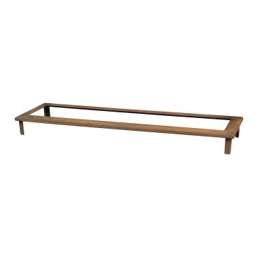 NALUKO Corten steel plant stand with legs, rust-brown, 93 x 25 x 8 cm