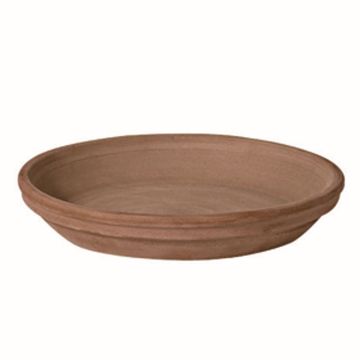 ARVOK terracotta flowerpot saucer, round, patinated, 4 cm, Ø31 cm
