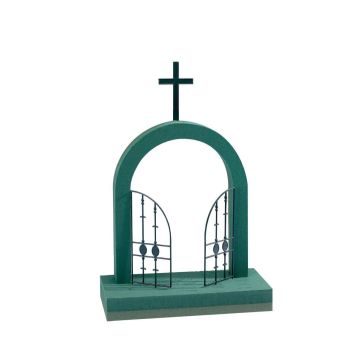 OASIS® Wet florist sponge Heaven's gate, funeral floristry, Foam Frames rigid foam bottom, green, 18"x20"x2"/46x51x5cm