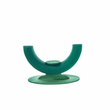 OASIS® Wet florist sponge with urn placement area, funeral floristry, Bioline wooden base, wooden stand, green, 3.1"/8cm, Ø12"/30cm