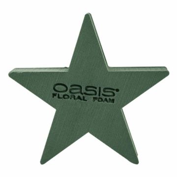 OASIS® Wet florist sponge star, Bioline wooden base, green, 12"x12"x1.8"/30x30x4.5cm