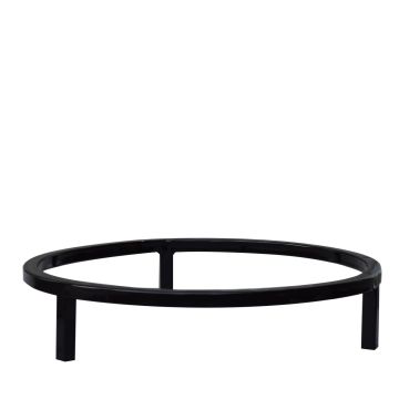 KAHONO metal plant stand with legs, black, 7cm, Ø35cm