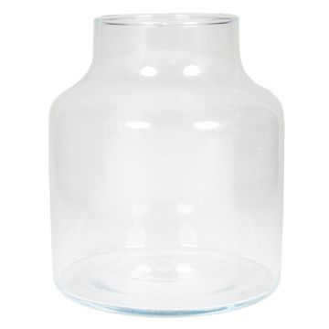 Flower vase SIARA made of glass, transparent, 8"/20 cm, Ø 6.6"/16,8 cm