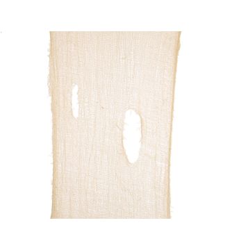Halloween decorative fabric rag ZELENA, coarse mesh, beige, 30"x10ft/75x300cm