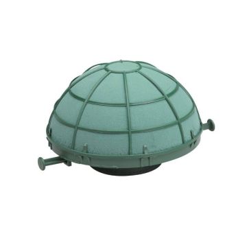 OASIS® Wet florist sponge for car cavalcade, wedding decoration, plastic base, mesh, with suction cup, green, 5.1"/13cm, Ø8"/20cm