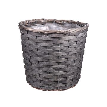 AHMANIU flower basket, grey, 17 cm, Ø20 cm AHMANIU flower basket, grey, 17 cm, Ø20 cm