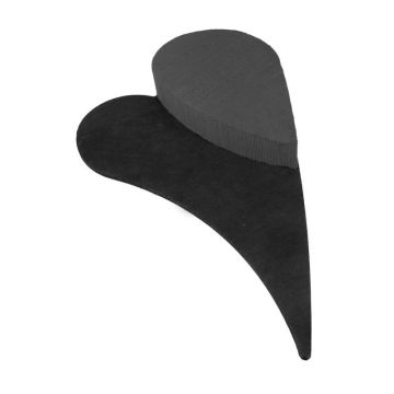 OASIS® Black Ideal Wet florist sponge Heart, Bioline wooden base, black, 17"x10"x1.8"/42x25x4,5cm