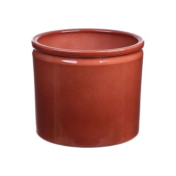 Ceramic pot ALCHIBA, red-brown, 10"/25,7cm, Ø11"/27,8cm