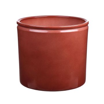 Ceramic pot ALCHIBA, red-brown, 7"/17,6cm, Ø8"/19,4cm
