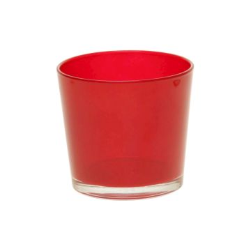 Glass planter ALENA, wine red, 3.7"/9,5cm, Ø4.5"/11,5cm