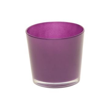 Glass planter ALENA, dark purple, 3.7"/9,5cm, Ø4.5"/11,5cm