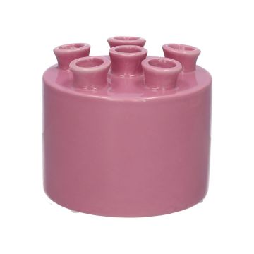 Decorative vase VIVIANNE with 6 openings, dolomite, lilac, 4.1"/10.5cm, Ø4.7"/12cm Decorative vase VIVIANNE with 6 openings, dolomite, lilac, 4.1"/10.5cm, Ø4.7"/12cm