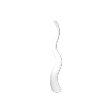 WALENTINA designer vase in a wavy shape, white, 158 cm, Ø20 cm