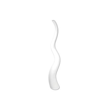 Designer vase WALENTINA in a wavy shape, white, 5ft/158cm, Ø8"/20cm