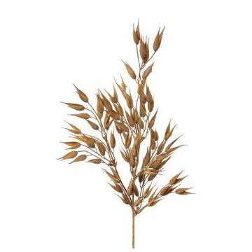 Artificial smooth oat branch SNOLHE with ears, brown, 65cm Artificial smooth oat branch SNOLHE with ears, brown, 65cm