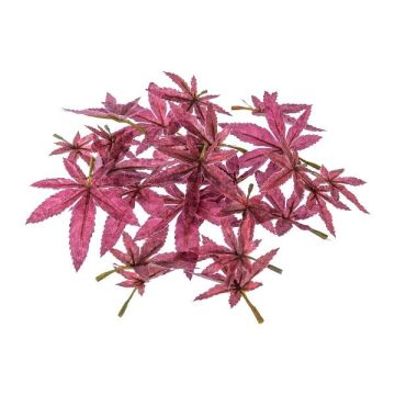 Artificial leaf Japanese maple FANTIN, 24 pieces, fuchsia, Ø2.8"-3.5"/7-9cm Artificial leaf Japanese maple FANTIN, 24 pieces, fuchsia, Ø2.8"-3.5"/7-9cm