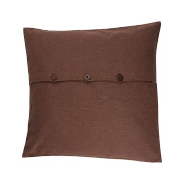 Couch cushion TALINA, with buttons, brown, 20"x20"/50x50cm