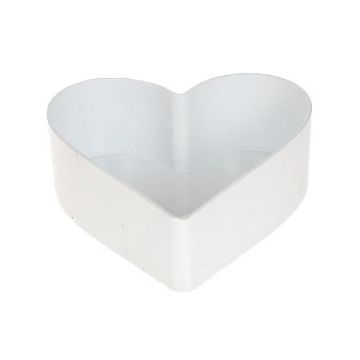 Heart-shaped bowl HAVIN made of plastic, white, 5.9"x5.9"x2.8"/15x15x7cm