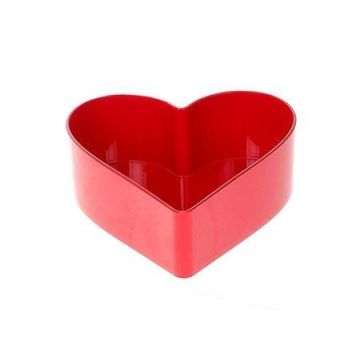Heart-shaped bowl HAVIN made of plastic, red, 6"x6"x2.8"/15x15x7cm