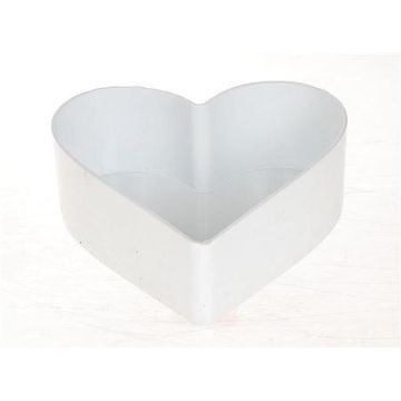 Heart-shaped bowl HAVIN made of plastic, white, 9"x8"x3"/22x20x7,5cm
