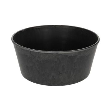Round bowl KIKINA made of plastic, black, 4"/10cm, Ø9"/24cm