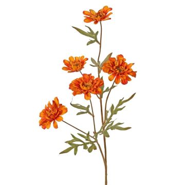 Artificial branch Chrysanthemum PRUDENCE, Eco Collection, orange-yellow, 30"/75cm, Ø2"-2.6"/5-6,5cm