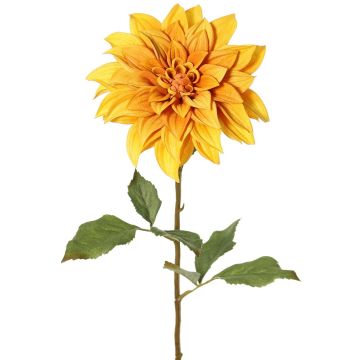 Artificial dahlia PHILLIPPA, Eco Collection, yellow-orange, 26"/65cm, Ø6"/15cm