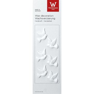 ARIANNA wax ornament – pair of doves, 3 pairs, white, 2.5 x 2 cm ARIANNA wax ornament – pair of doves, 3 pairs, white, 2.5 x 2 cm