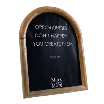 HILDOR mango wood picture frame, arched shape, brown, 27.5 x 22 x 2 cm