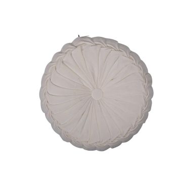 Round seat cushion BELLONA, ivory, 4"x24"/10x60cm