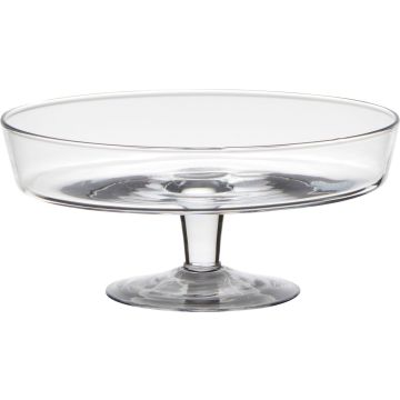 Serving dish MICK on pedestal, conical/round, clear, 4"/10cm, Ø10"/24,5cm