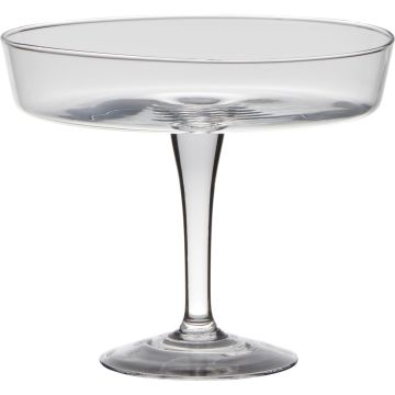 Serving dish MICK on pedestal, conical/round, clear, 8"/20,5cm, Ø10"/24,5cm