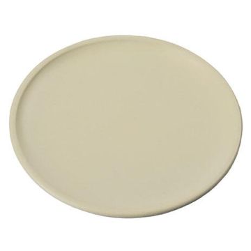 EMMELINE round metal candle coaster, ivory, Ø15cm EMMELINE round metal candle coaster, ivory, Ø15cm