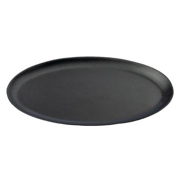 EMMELINE oval metal candle coaster, black, 9x7cm EMMELINE oval metal candle coaster, black, 9x7cm