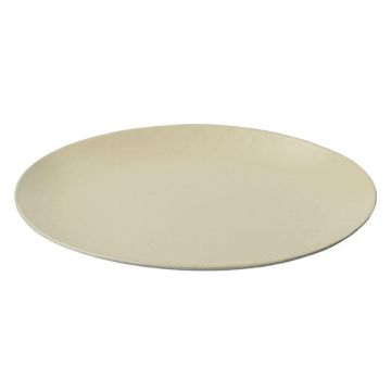 EMMELINE oval metal candle coaster, ivory, 17x10cm EMMELINE oval metal candle coaster, ivory, 17x10cm
