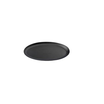 EMMELINE oval metal candle coaster, black, 17x10cm EMMELINE oval metal candle coaster, black, 17x10cm