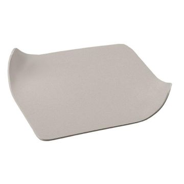 EMMELINE rectangular metal candle coaster, mud, 12 x 9 cm EMMELINE rectangular metal candle coaster, mud, 12 x 9 cm
