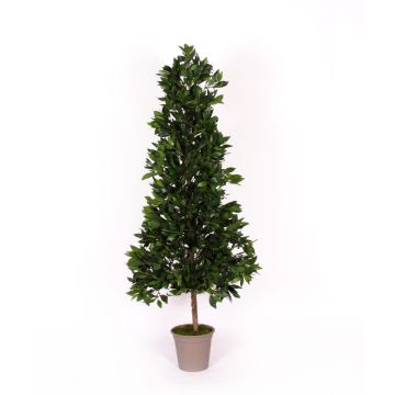 Artificial cherry laurel pyramid KUSJENKA, natural stem, fruits, 3ft/90cm - Made in Italy Artificial cherry laurel pyramid KUSJENKA, natural stem, fruits, 3ft/90cm - Made in Italy