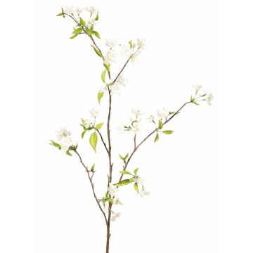 Artificial pear blossom branch CLIVE, flowers, white, 4ft/115cm