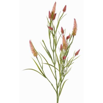 Artificial clover branch EUTIN with flowers, dusky pink-green, 31"/80cm