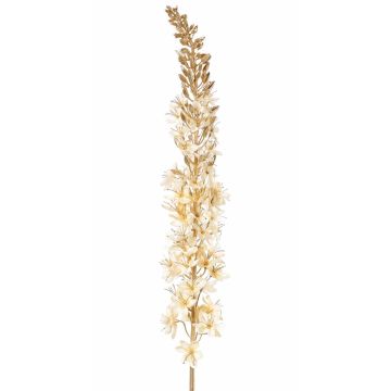 Velvety steppe candle UCHANA, cream-gold, 110cm, Ø7cm