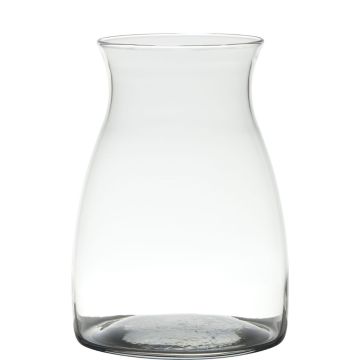 Glass flower vase MAISIE, clear, 8"/20cm, Ø5.5"/14cm