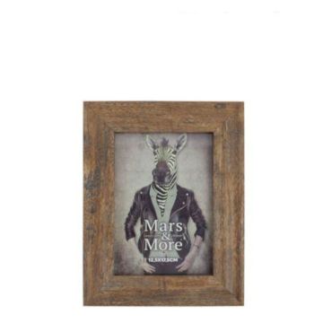 ESKIL wooden picture frame, printed, brown, 17.5 x 12.5 x 2 cm